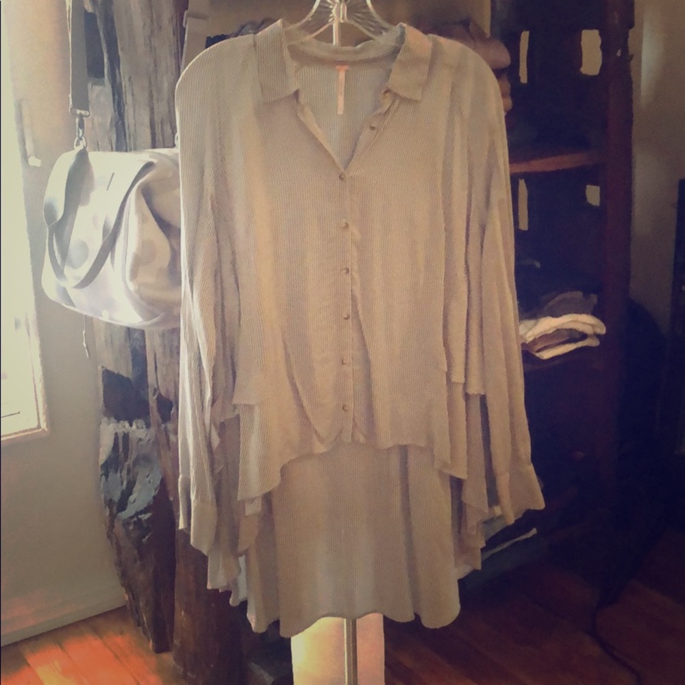 Free People Layered Hem B/F Shirt